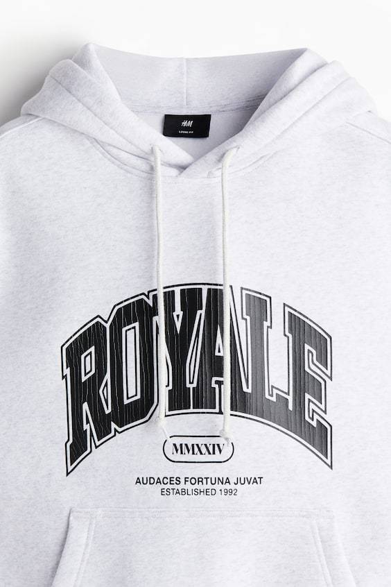 HM Bedruckter Hoodie In Oversized Fit