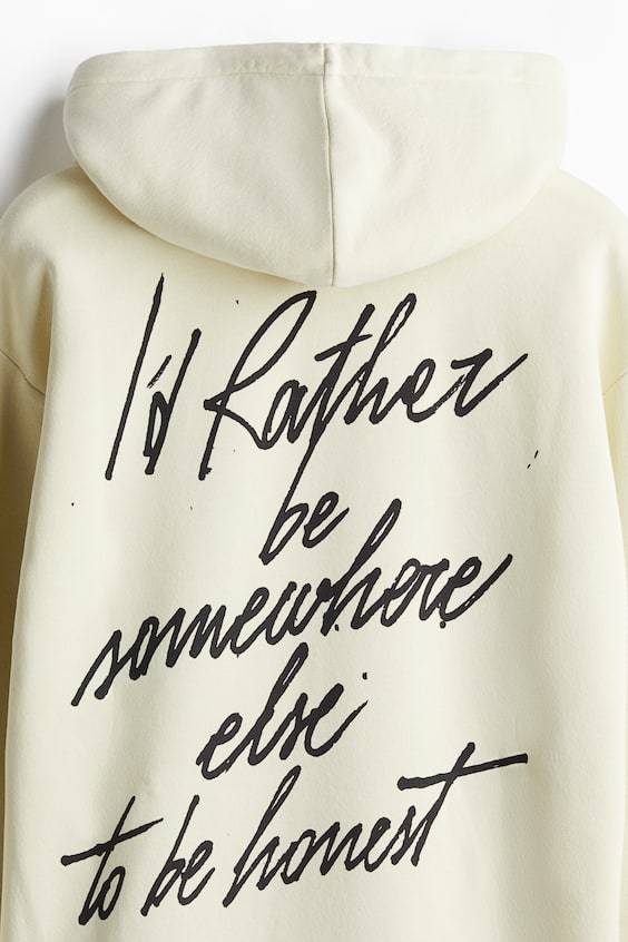 HM Bedruckter Hoodie In Oversized Fit