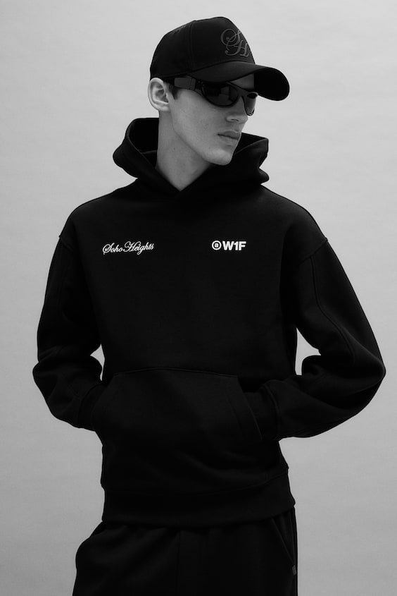 HM Bedruckter Hoodie In Oversized Fit