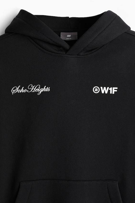 HM Bedruckter Hoodie In Oversized Fit