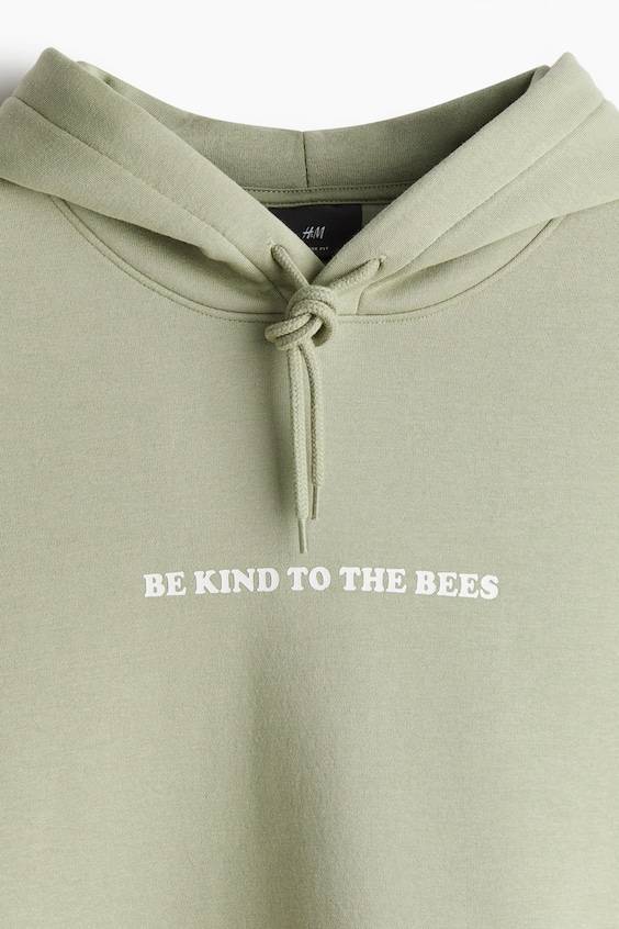 HM Bedruckter Hoodie in Oversized Fit
