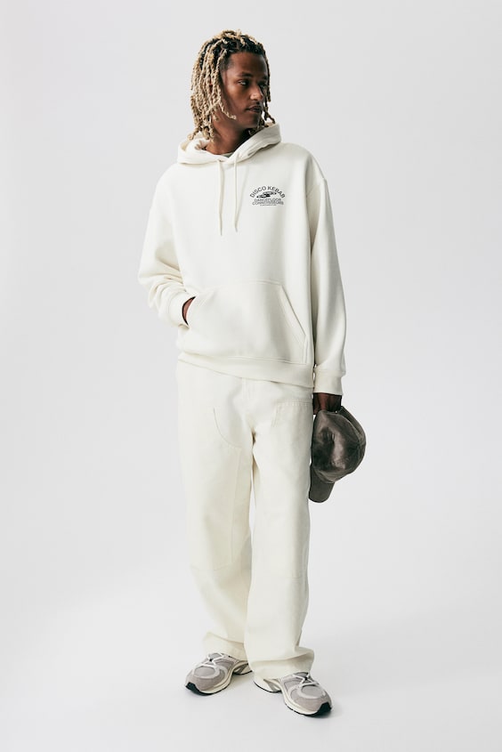 HM Bedruckter Hoodie In Oversized Fit