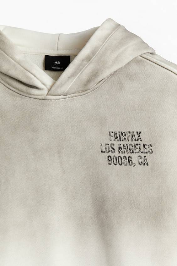 HM Bedruckter Hoodie In Oversized Fit