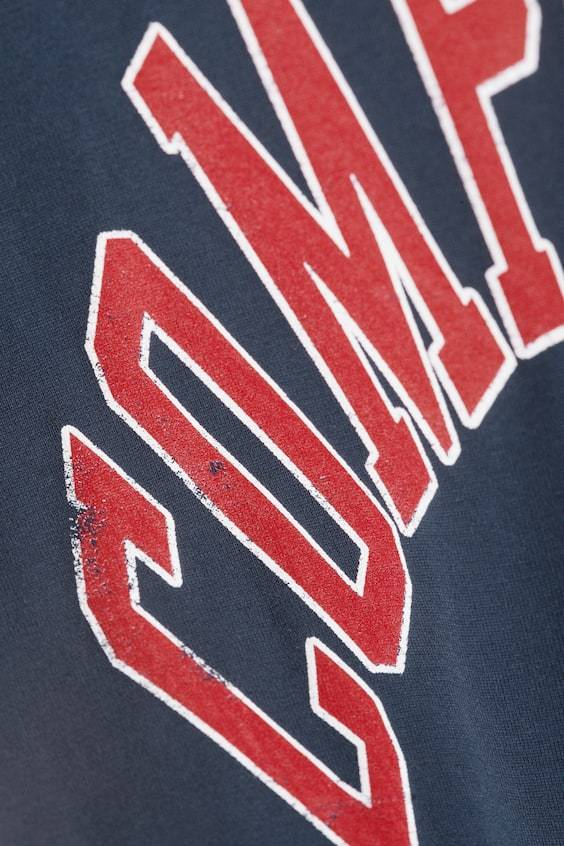 HM Bedrucktes Kastiges T-Shirt