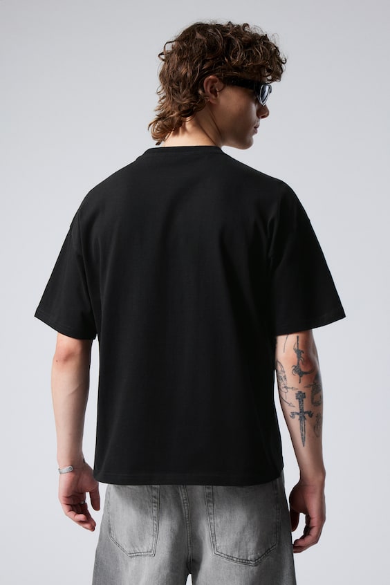 HM Bedrucktes Kastiges T-Shirt