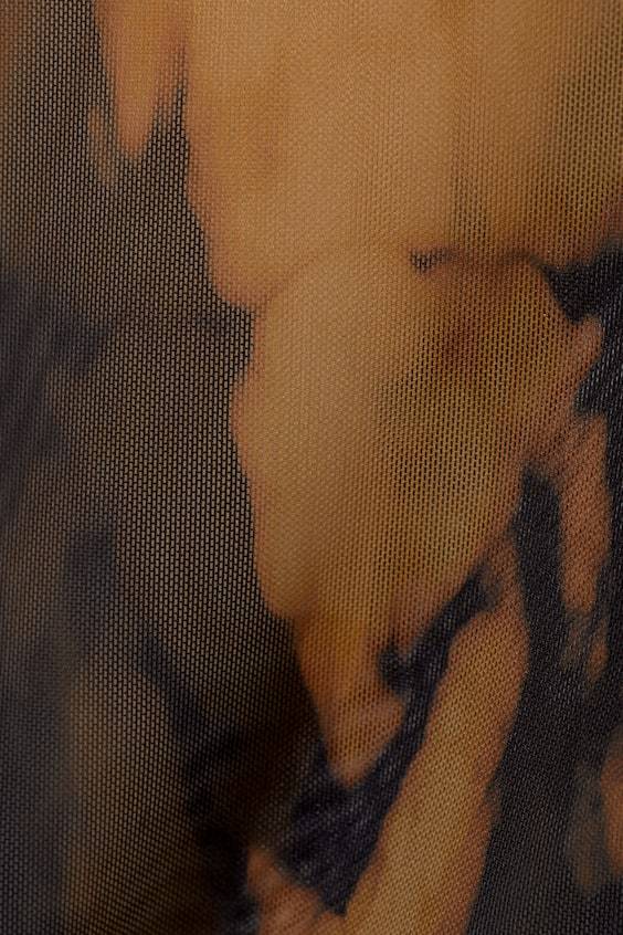 HM Bedrucktes Longsleeve-Netzoberteil