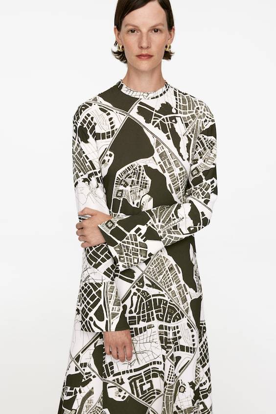 HM Bedrucktes Maxikleid