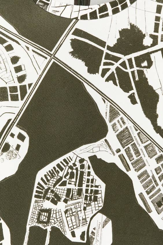 HM Bedrucktes Maxikleid