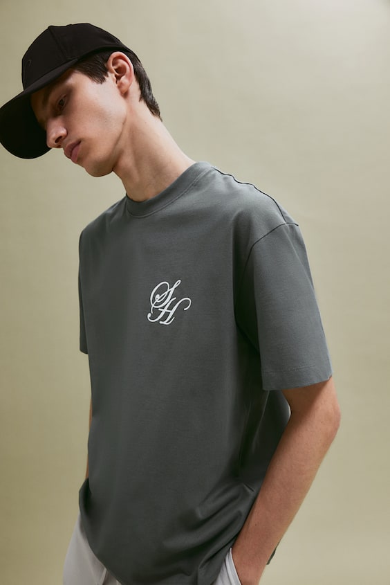 HM Bedrucktes T-Shirt In Loose Fit