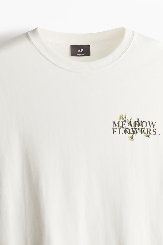 HM Bedrucktes T-Shirt In Loose Fit