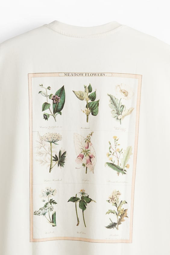 HM Bedrucktes T-Shirt In Loose Fit