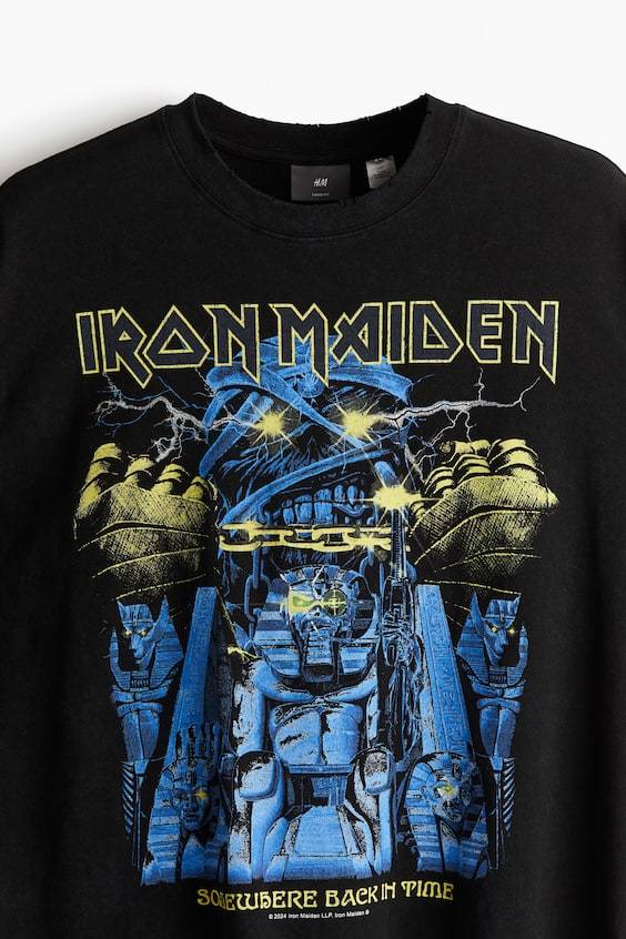 HM Bedrucktes T-Shirt in Loose Fit