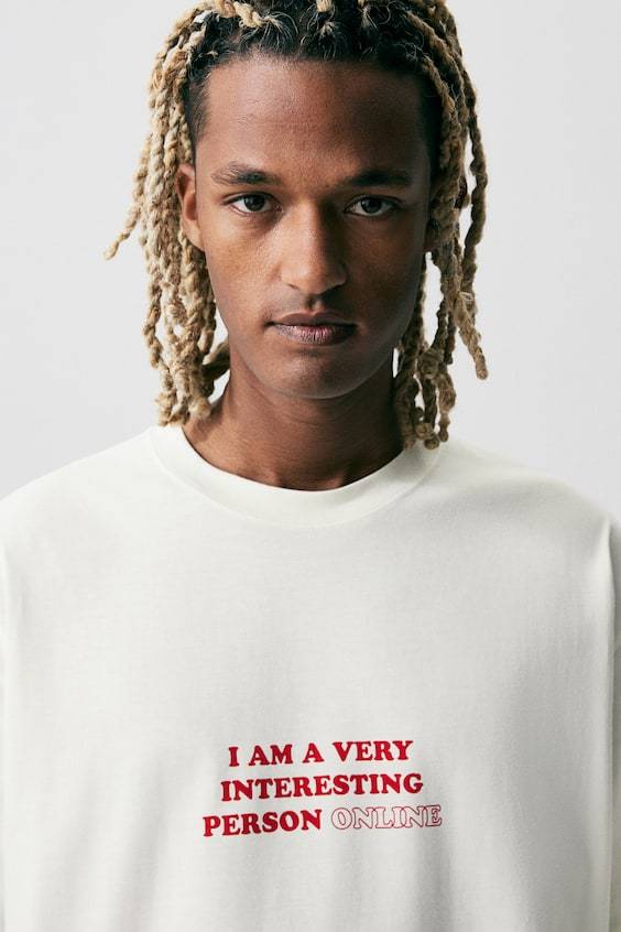 HM Bedrucktes T-Shirt In Loose Fit