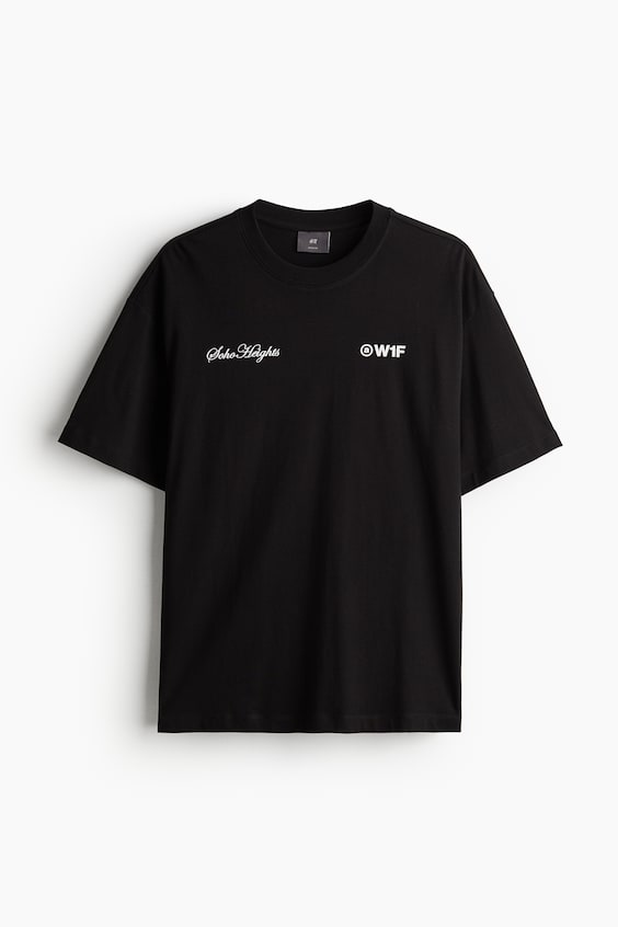 HM Bedrucktes T-Shirt In Loose Fit