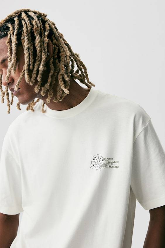 HM Bedrucktes T-Shirt In Loose Fit