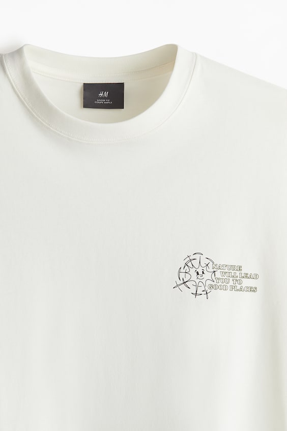 HM Bedrucktes T-Shirt In Loose Fit