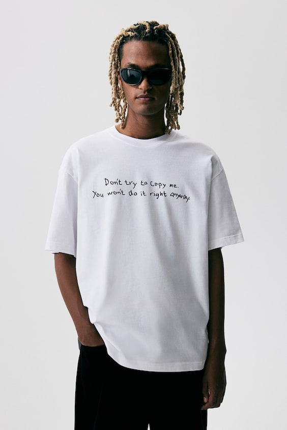 HM Bedrucktes T-Shirt In Loose Fit