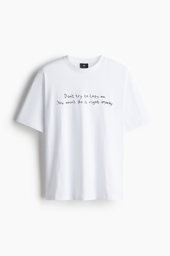 HM Bedrucktes T-Shirt In Loose Fit