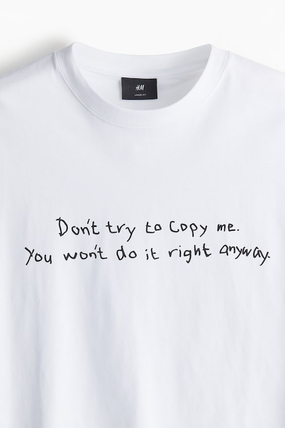 HM Bedrucktes T-Shirt In Loose Fit