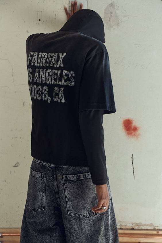 HM Bedrucktes T-Shirt In Oversized Fit