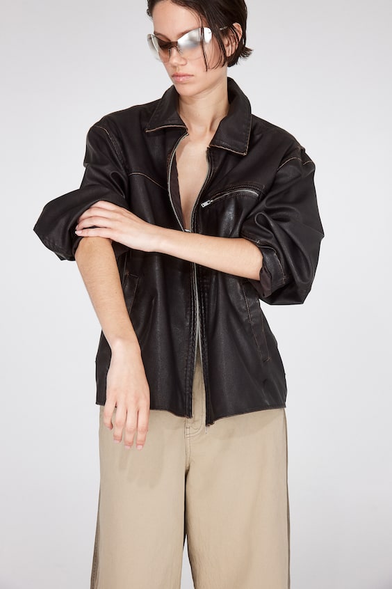 HM Beschichtete Jacke Im Distressed-Look