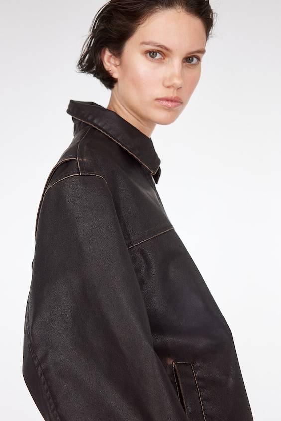 HM Beschichtete Jacke Im Distressed-Look