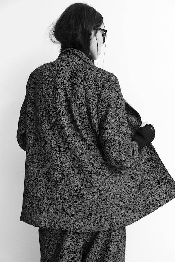 HM Blazer Mit Gerafften Ärmeln