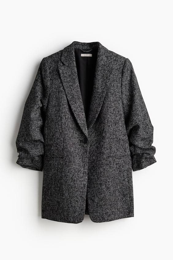 HM Blazer Mit Gerafften Ärmeln