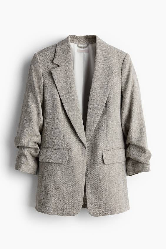 HM Blazer Mit Gerafften Ärmeln
