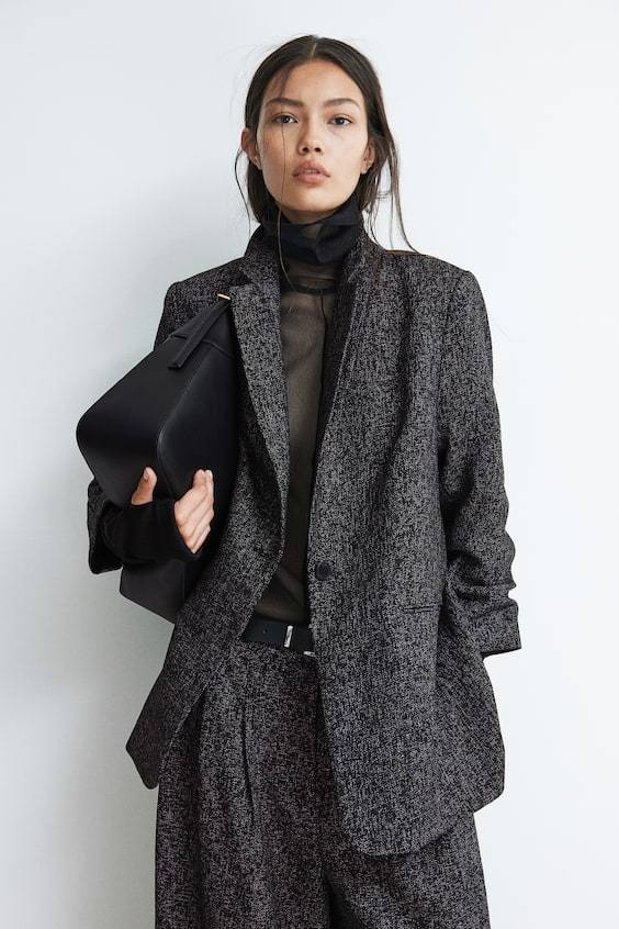 HM Blazer mit gerafften Ärmeln