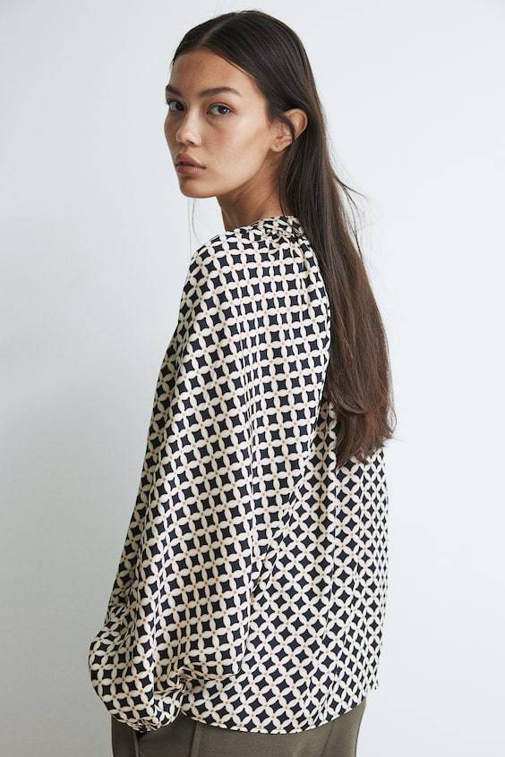 HM Bluse Mit Ballonärmeln