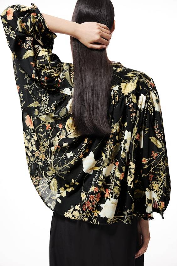 HM Bluse Mit Ballonärmeln