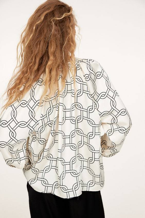 HM Bluse Mit Ballonärmeln