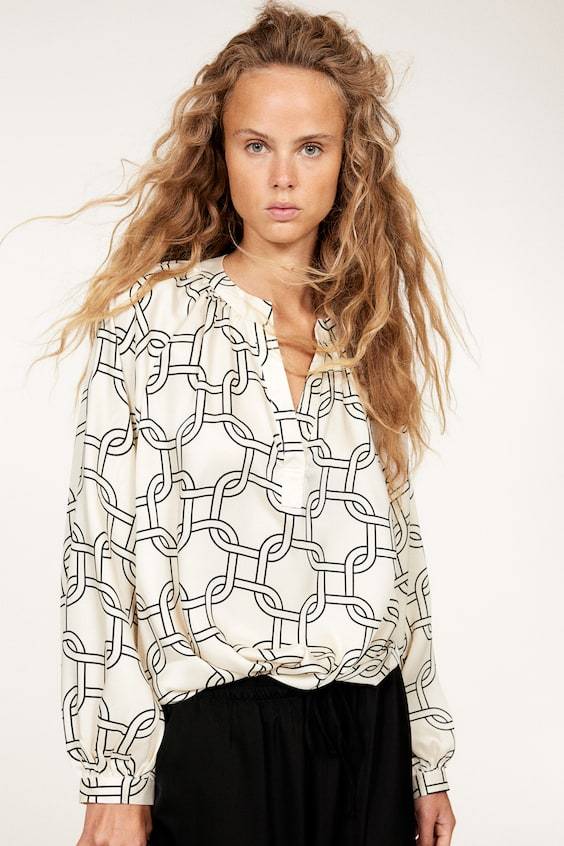 HM Bluse mit Ballonärmeln