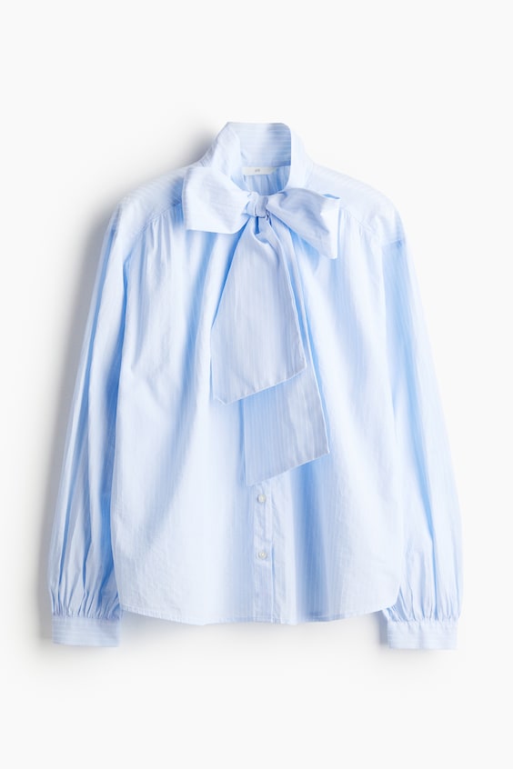 HM Bluse Mit Bindebändern