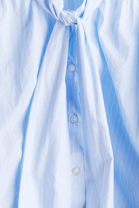 HM Bluse Mit Bindebändern