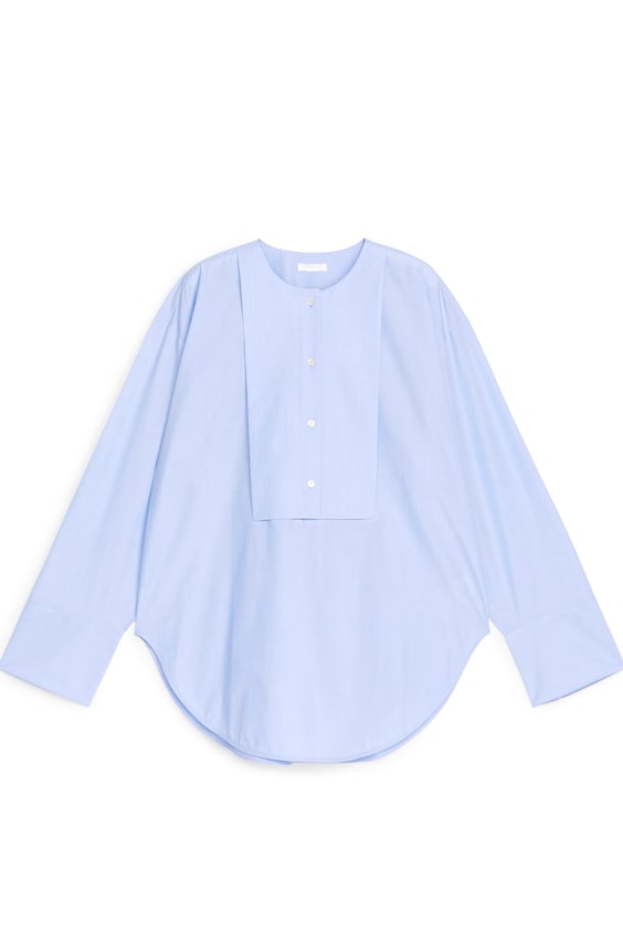 HM Bluse Mit Latzeinsatz Aus Baumwolle