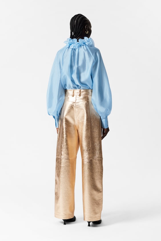 HM Bluse Mit Raffungen Und Bindedetail