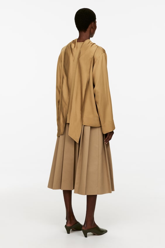 HM Bluse Mit Tuchkragen