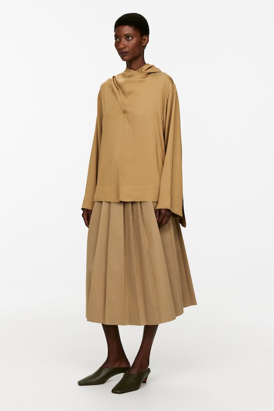 HM Bluse Mit Tuchkragen