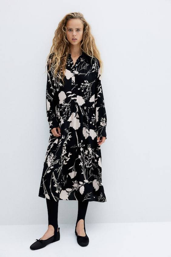 HM Blusenkleid in Midi-Länge