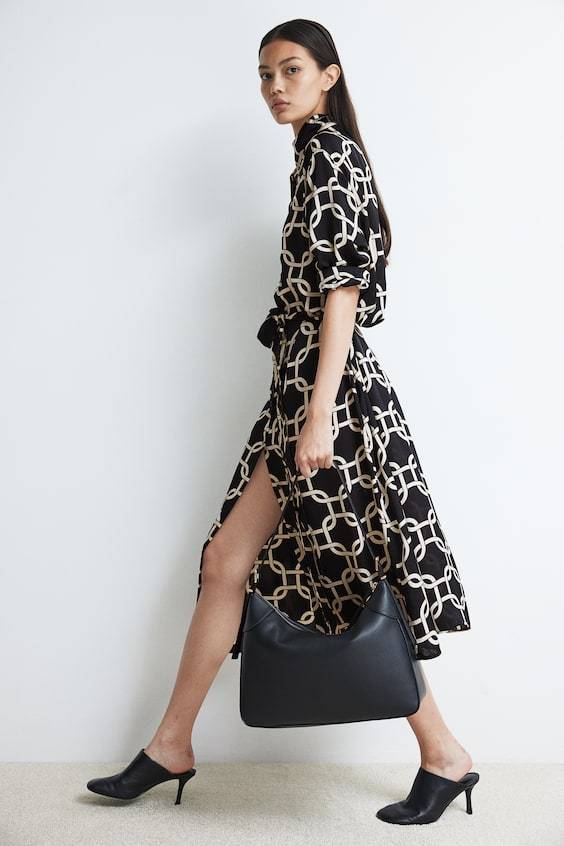 HM Blusenkleid Mit Bindegürtel