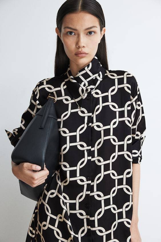 HM Blusenkleid mit Bindegürtel