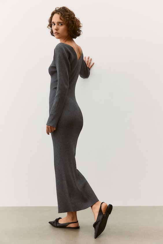 HM Bodycon-Kleid In Rippstrick