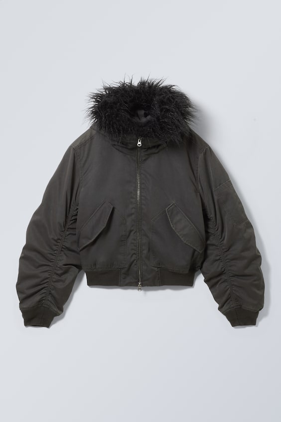 HM Bomberjacke Im Washed-Look