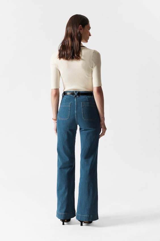 HM Bootcut-Jeans Mit Aufgesetzter Tasche