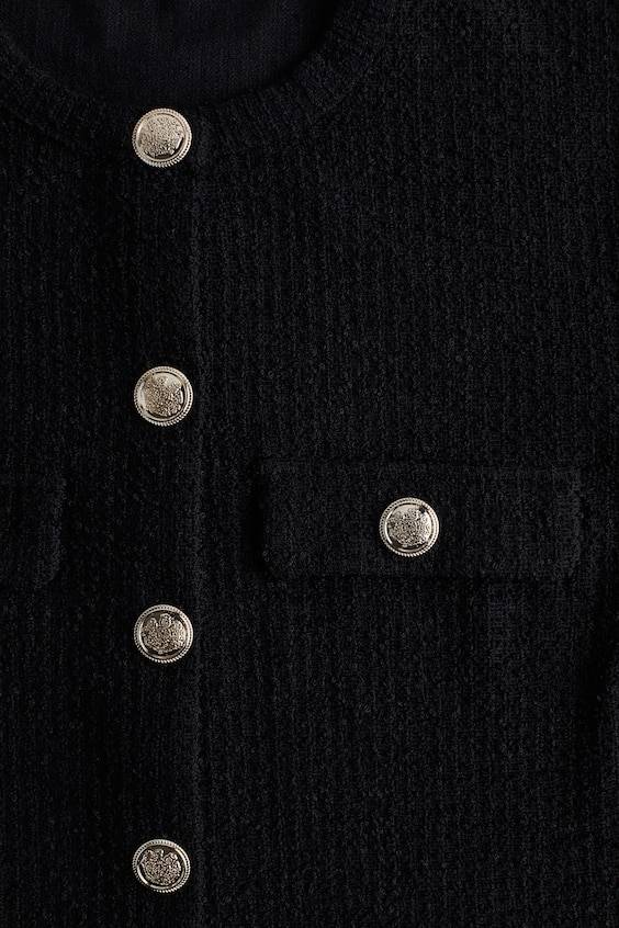 HM Bouclé-Cardigan Mit Kurzarm