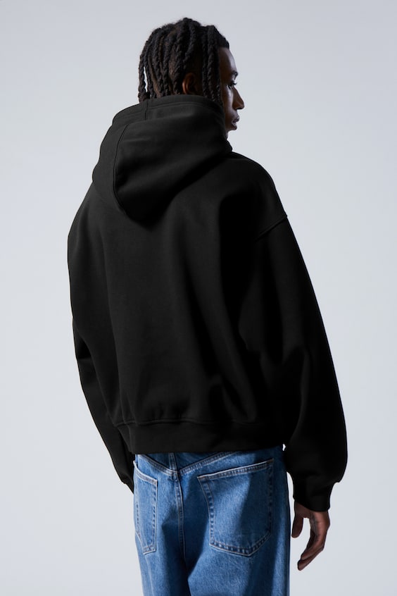HM Boxy-Hoodie Aus Schwerem Fleecestoff