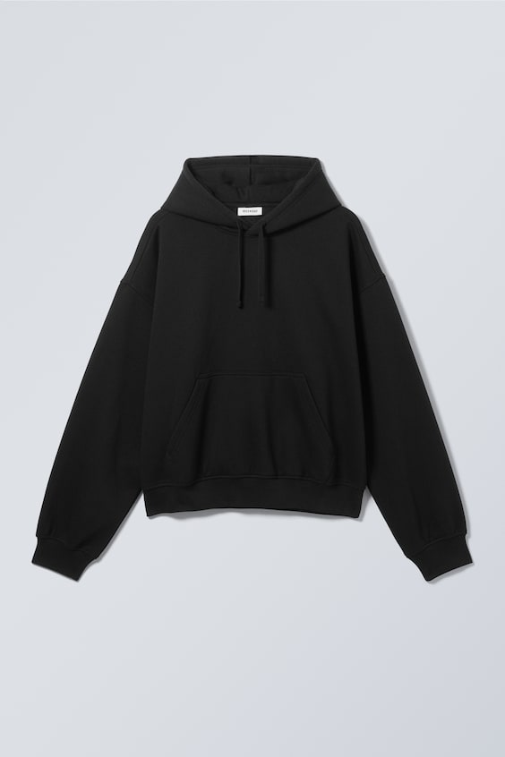 HM Boxy-Hoodie Aus Schwerem Fleecestoff