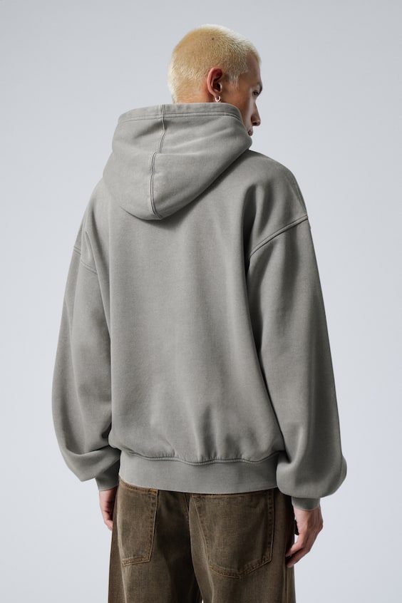 HM Boxy-Hoodie Aus Schwerem Fleecestoff